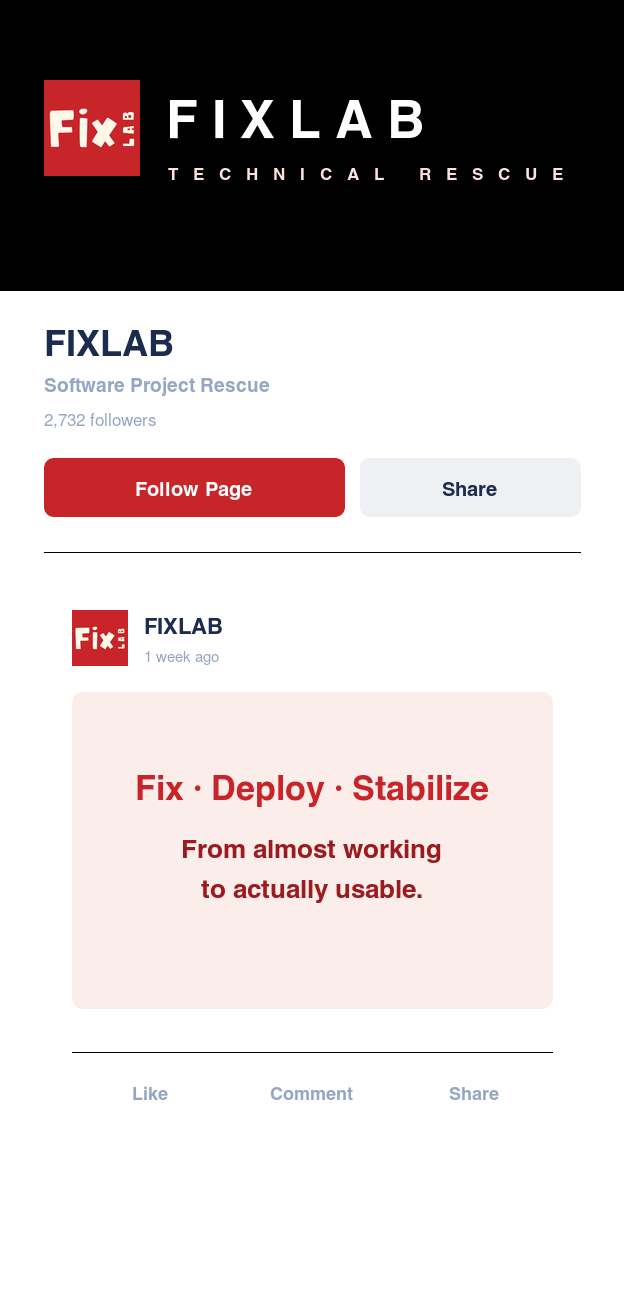FIXLAB on Facebook